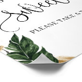 Boho Sommer tropische Blätter Liebe ist süßes Zeic Poster (Ecke)