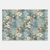 BOHO SOMMER WILDBLUME FLORAL GESCHENKPAPIER SET (Vorderseite 3)