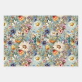 BOHO SOMMER WILDBLUME FLORAL GESCHENKPAPIER SET (Vorderseite)