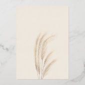 Boho Sommerpampas Gras Aquarell Babydusche Folieneinladung (Rückseite)