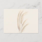 Boho Sommerpampas Gras Aquarell Empfang Begleitkarte (Rückseite)