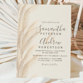 Boho Sommerpampas Gras Aquarell Hochzeit