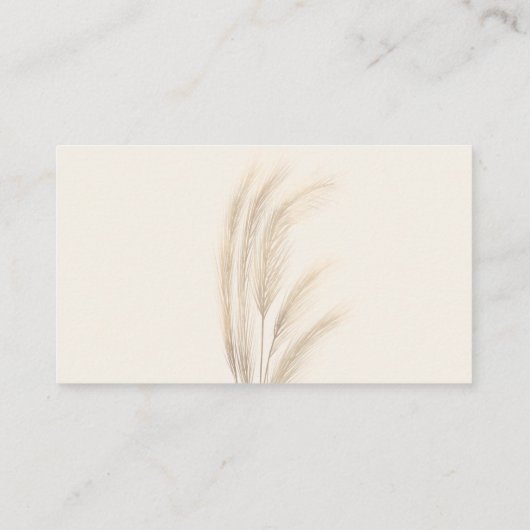 Boho Sommerpampas Gras Aquarell Tischnummer Platzkarte (Rückseite)