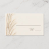 Boho Sommerpampas Gras Aquarell Tischnummer Platzkarte (Vorderseite)