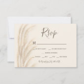 Boho Sommerpampas Gras Aquarell uAwg RSVP Karte (Vorderseite)