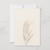 Boho Sommerpampas Gras Aquarell uAwg RSVP Karte (Rückseite)
