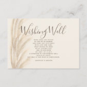 Boho Sommerpampas Gras wünschend gute Hochzeit Begleitkarte (Vorderseite)