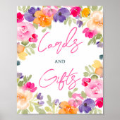 Boho Sommerrosa Brautparty Poster (Vorne)