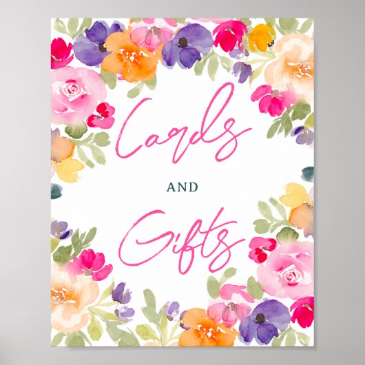 Boho Sommerrosa Brautparty Poster (Vorne)