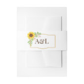 Boho Sommerzeit Hochzeit Einladung Bauchband Einladungsbanderole (Vorderseite Beispiel)