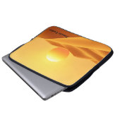 Boho-Sonne Abstrakt Bernstein Erdtöne Laptopschutzhülle (Vorne Knopf)