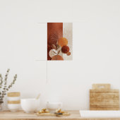 Boho-Sonne Abstrakt Terrakotta Minimalistischer Bo Poster (Küche)