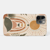 Boho-Sonne & Botanische Kunst Case-Mate iPhone Hülle (Rückseite (Horizontal))