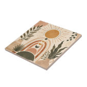 Boho-Sonne & Botanische Kunst Fliese (Seite)