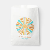 Boho Sonne, hier kommt der Sohn, Retro Regenbogen Geschenktütchen (Vorderseite)