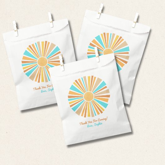 Boho Sonne, hier kommt der Sohn, Retro Regenbogen Geschenktütchen