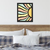 Boho-Sonne Leinwanddruck (Insitu (Schlafzimmer))