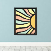 Boho-Sonne Leinwanddruck (Insitu (Holzboden))