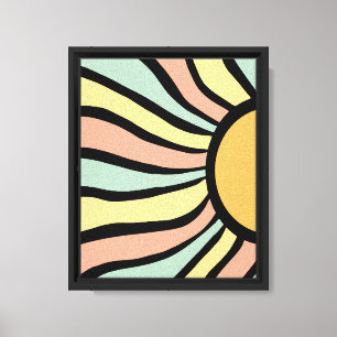 Boho-Sonne Leinwanddruck