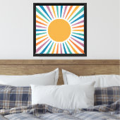 Boho-Sonne Leinwanddruck (Insitu (Schlafzimmer))