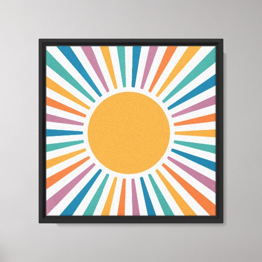 Boho-Sonne Leinwanddruck (Vorderseite)