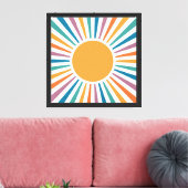 Boho-Sonne Leinwanddruck (Insitu (Wohnzimmer))