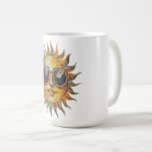 Boho-Sonne mit Sonnenbrille Kaffeetasse (VorderseiteRechts)