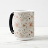 Boho Sonne und Mond Muster Verwandlungstasse (Vorderseite Links)