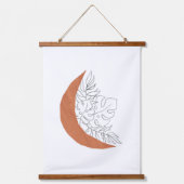 Boho Sonne und Mond Wandteppich Mit Holzrahmen (Vorderseite 2)