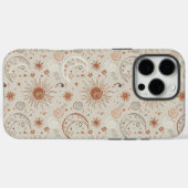Boho-Sonne- und Mondmuster Case-Mate iPhone Hülle (Rückseite (Horizontal))