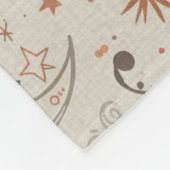 Boho-Sonne- und Mondmuster Fleecedecke (Ecke)