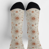 Boho-Sonne- und Mondmuster Socken (Oben)