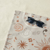 Boho-Sonne- und Mondmuster Strandtuch (Beispiel)