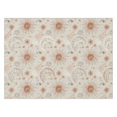 Boho-Sonne- und Mondmuster Tischdecke (Vorderseite (Horizontal))