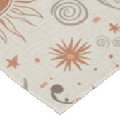 Boho-Sonne- und Mondmuster Tischdecke (Schrägansicht)