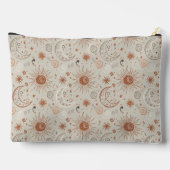 Boho-Sonne- und Mondmuster Zubehörtasche (Rückseite)