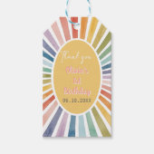 Boho-Sonnen-Geburtstagsfeier Geschenkanhänger (Vorderseite)