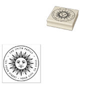 Boho-Sonnen-Rücksendeadresse Gummistempel (Stempel)