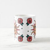 Boho-Sonnen-Tattoo-Symbol-Kunst Kaffeetasse (Mittel)
