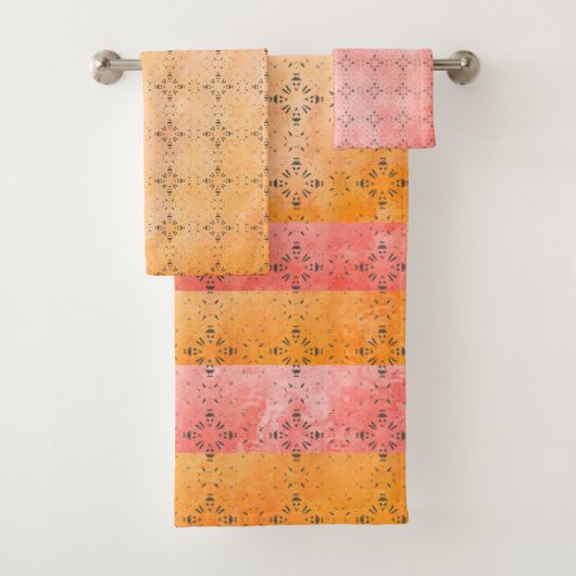 Boho-Sonnenaufgang Badhandtuch Set (Insitu)