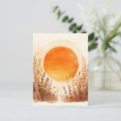 Boho-Sonnenaufgang Sunset Weizen Postkarte (Stehend Vorderseite)