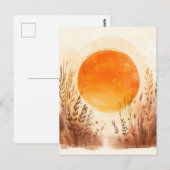 Boho-Sonnenaufgang Sunset Weizen Postkarte (Vorne/Hinten)