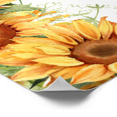 Boho Sonnenblume Brautparty Begrüßungszeichen Poster (Ecke)
