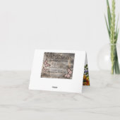 Boho Sonnenblume-Longhorn-Schädel-Land danken Dankeskarte (Rückseite)