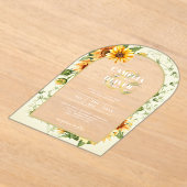 Boho Sonnenblumen Acrylic Clear Modern Rustikal Acryleinladungen (Ablage )