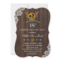 Boho Sonnenblumen Antlers Wood 18. Geburtstagspart