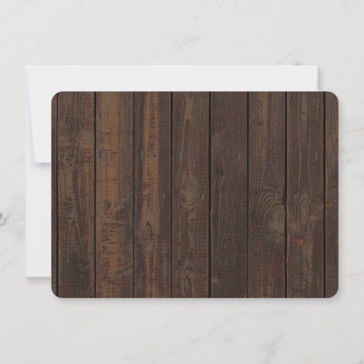 Boho Sonnenblumen Antlers Wood Wedding retten das Save The Date (Rückseite)