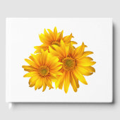 Boho Sonnenblumen Country Gelbe Blumenhochzeit Gästebuch (Vorderseite)