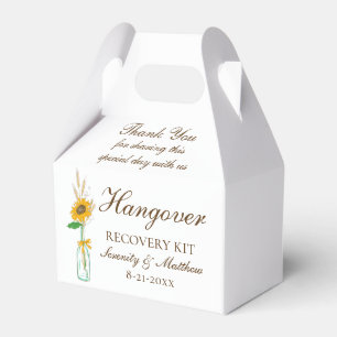 Boho-Sonnenblumen-Gelbes-Blumen-Hochzeits-Kater-Ki Geschenkschachtel