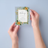 Boho Sonnenblumen Grüne Wasserfarben HochzeitsBUDG Flyer (Gruppe)